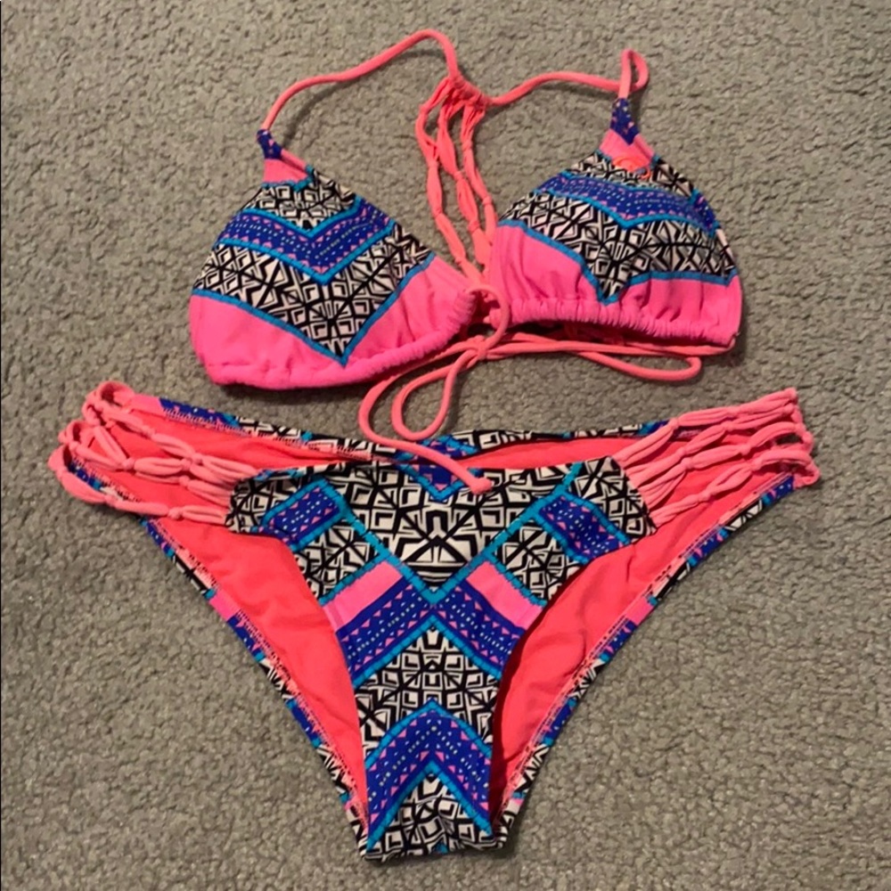 Rip Curl Neon Pink Bikini Set